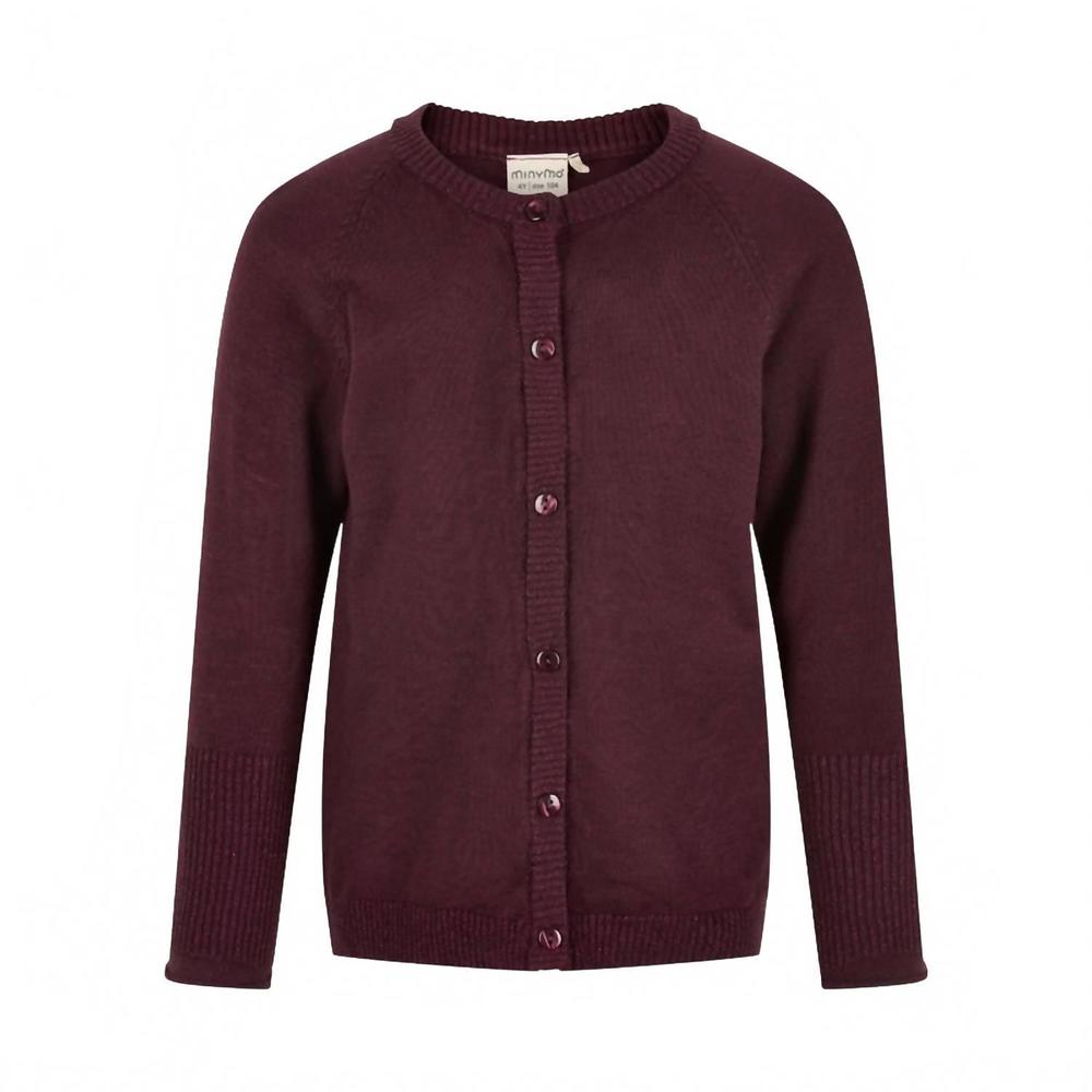 NEW MINYMO girls cardigan with buttons in fig glitter